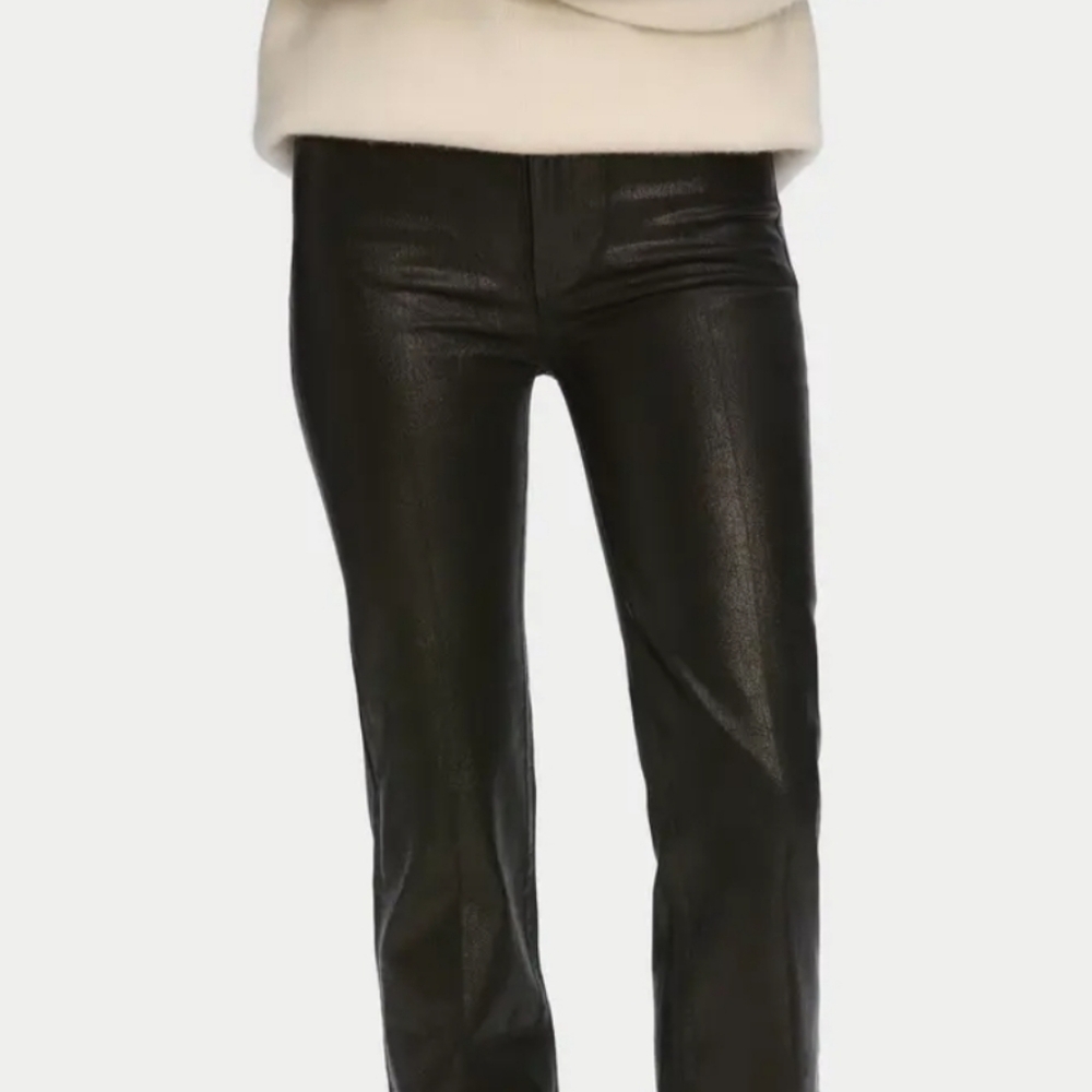 Le Sleek Straight Coated High Rise Pants